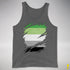 Aromantic Pride Flag Ripped Reveal Premium Tank Top - Deep Heather